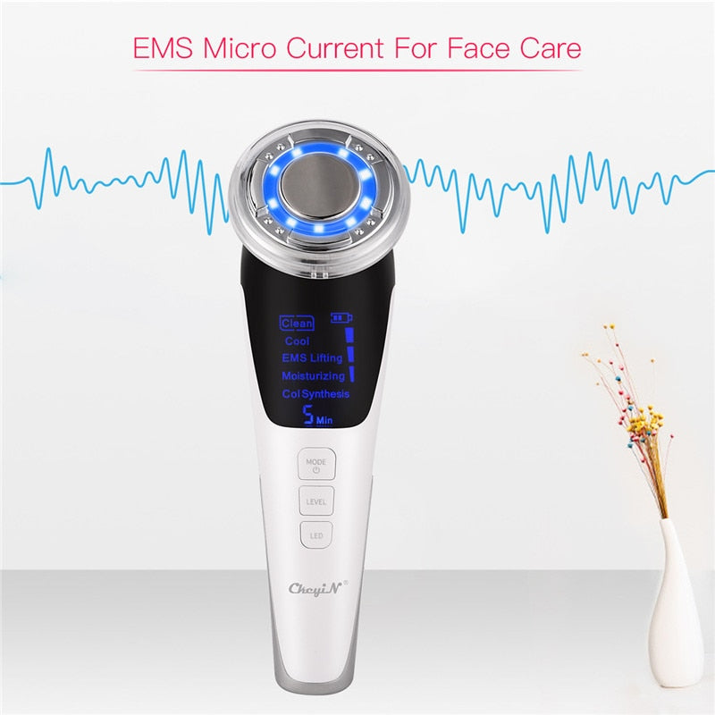 Massageador Facial Ultrasonic Hot Cool